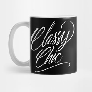 Classy Chic Handlettering White version Mug